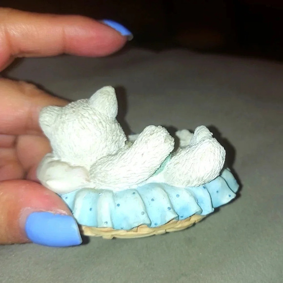 Enesco Patricia Hillman Catnap Sweet Dreams Kitten Figure Calico Kittens - Picture 4 of 4